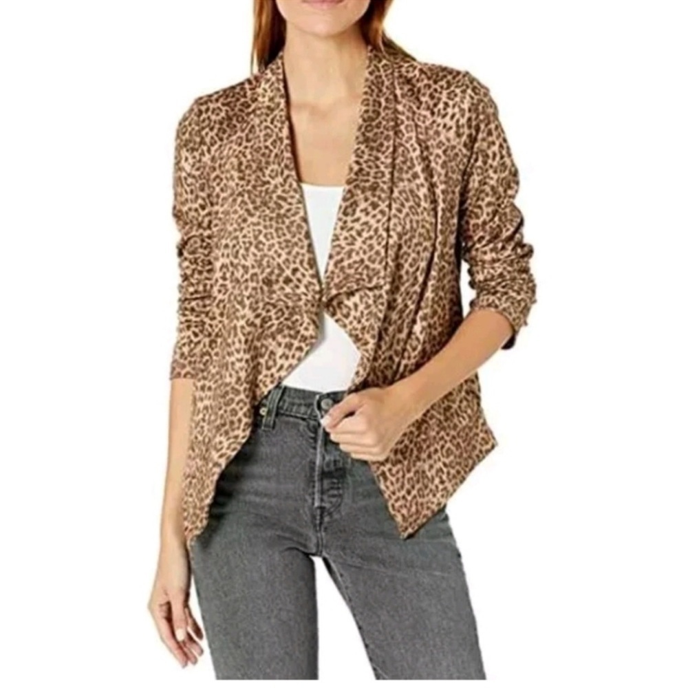 NWT BB Dakota Aleah Leopard Print Faux Suede Jacket Size Medium
